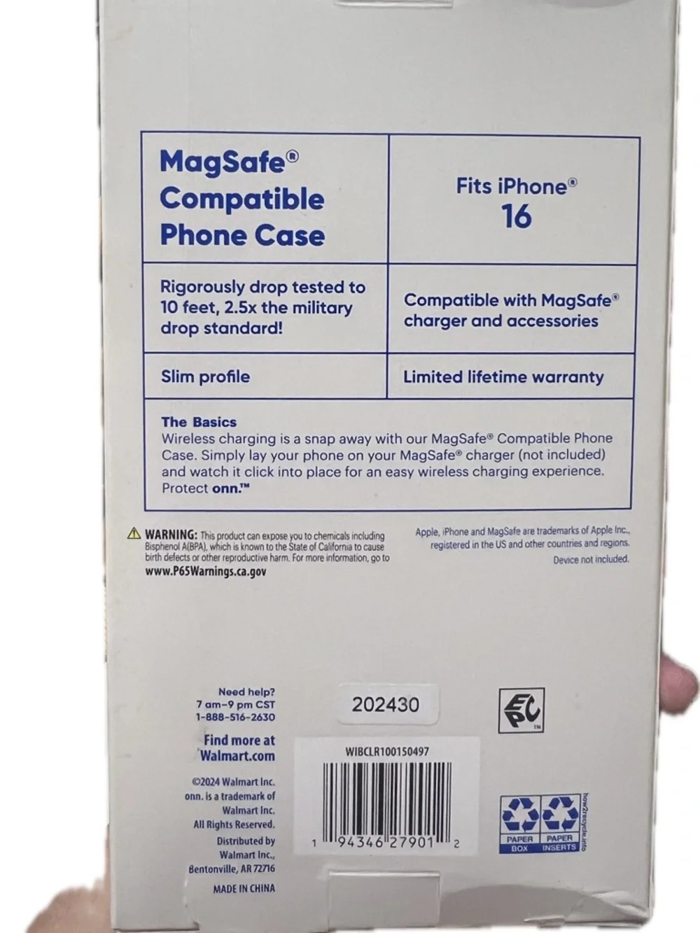 On Running Clear MagSafe iPhone 16 Case with White‎ MagRing